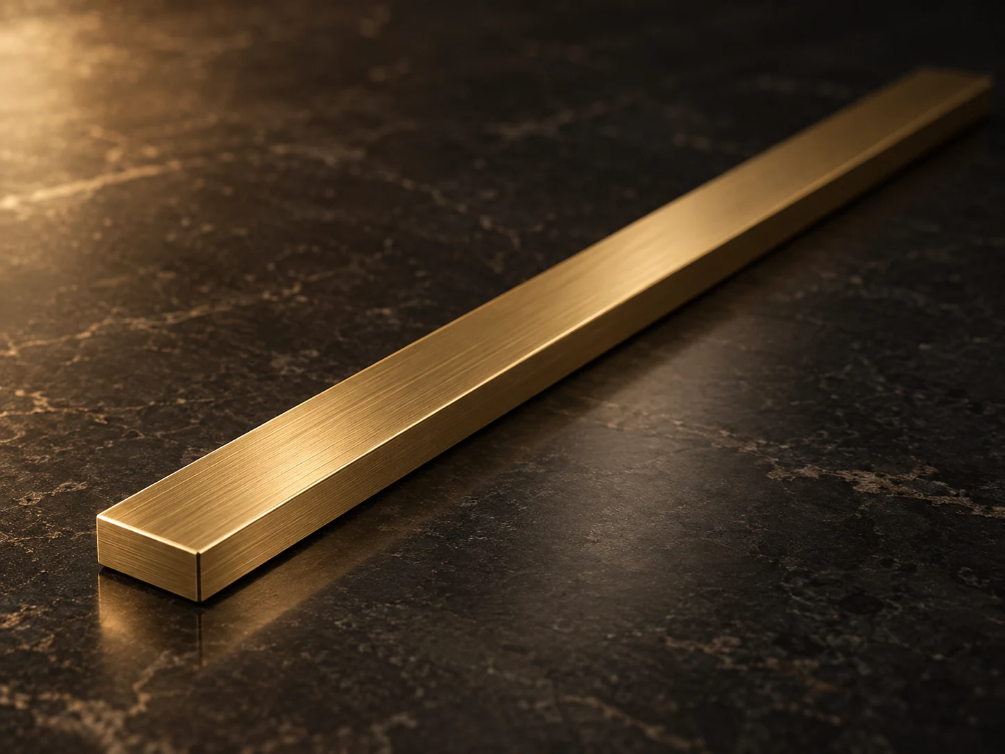 Brushed brass inlay
