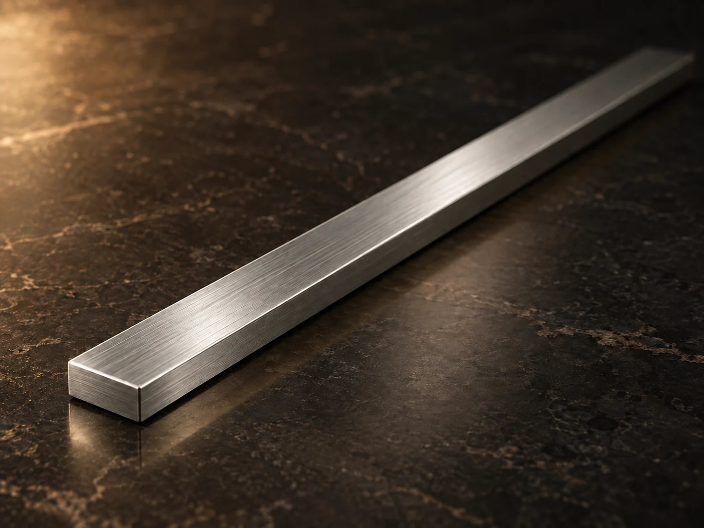 Brushed steel inlay