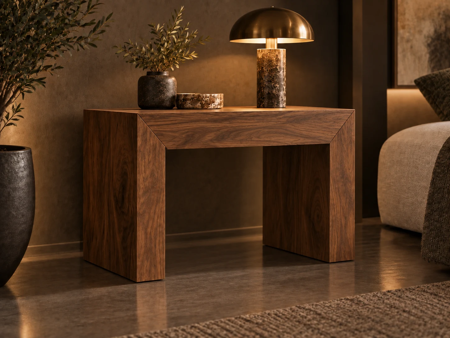 Contour bedside table