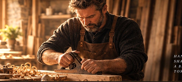 Craftsman working with timber